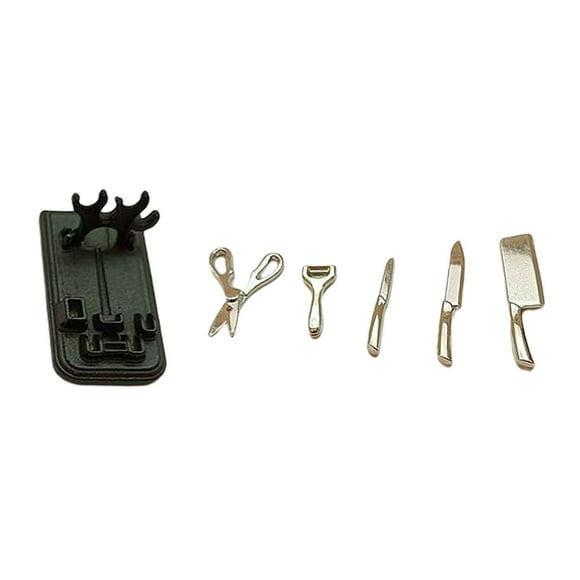 Herramienta de cocina en miniatura 1:12TH, de simulación, soporte para cuchillos, de miniherramientas de de , adorno para