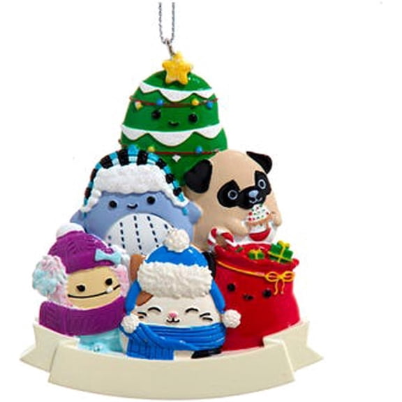 Kurt Adler Squish-Mallow for Personalization - 3.5 Inch Resin Christmas Tree Ornament