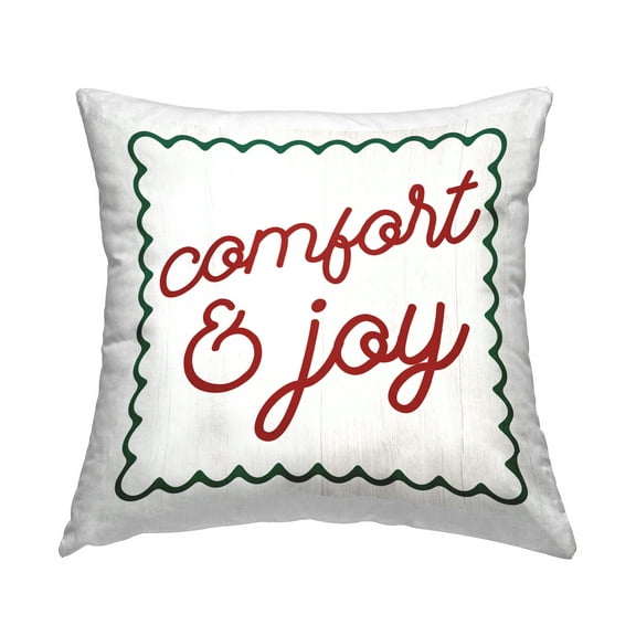Stupell Industries Seasonal Comfort & Joy Decorative Printed Throw Pillow Design by Lil' Rue