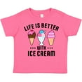 thumbnail image 3 of Inktastic Life is Better with Ice Cream Boys or Girls Toddler T-Shirt, 3 of 5