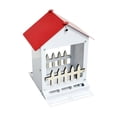 thumbnail image 1 of Comedero para pájaros, estación de alimentación para pájaros con techo, comedero para colibríes en forma de casa, comedero para pájaros salvajes para, 1 of 7
