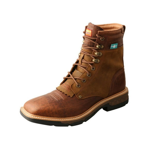 Twisted X Work Boots Mens Waterproof 13 D Distressed Saddle MXLW001
