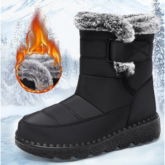 Women's Snow Boots Winter Waterproof Fur Lined Anti-Slip Ankle Booties Outdoor Comfortable Warm Women Snow Boot