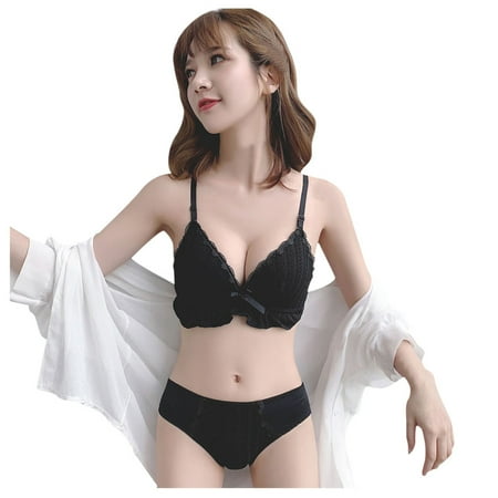 

Knosfe Low Waist Lingerie Set Underwear for Women Lace Breathable Briefs Women Soft Stretch Panties 75