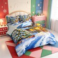 thumbnail image 2 of Manfei Cute Christmas Tree 7-Piece Twin Bedding,Xmas Holiday Season Bedding Comforter Set,Light Gray Reversible, 2 of 7