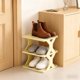 thumbnail image 5 of Organizador de zapatos apilables de plástico | Estantería de esquina de tamaño pequeño y desmontable lavable para entrada o baño | Fácil de instalar | 1 Pc | Beige | 27x26x16,5 cm, 5 of 6