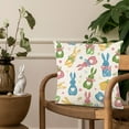 thumbnail image 5 of hofaaa Easter Decorations for The Home, Easter Pillow Covers 18x18, Easter Bunny Eecor Easter Cushion Case for Couch, 5 of 6