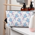 thumbnail image 5 of Toiletry Bag, Abstract Cute Poodle Dog Blue Leather Waterproof Travel Makeup Cosmetic Bag Organizer, Large Capacity Toiletry Bag for Travel Size Toiletries, Skin Care Bag for Women, 5 of 8