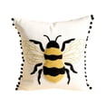 thumbnail image 2 of Pillows for Couch, Honeybee Embroidered Cushion Covers With Poms Tassels Decor Pillow Cases, 2 of 8