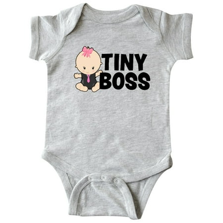 

Inktastic Tiny Boss with Baby in Suit Gift Baby Girl Bodysuit