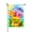 Color 2, variant on Jbralid Spring Garden Flag Welcome Bench Flowers Checkered Pattern Linen Summer Garden Flags for Outside 12x18 inch