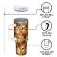 thumbnail image 4 of Halloween Ghosts Skulls Bats and Pumpkins Tumbler with Handle and Lid,40oz Double Wall Vacuum Insulated Tumbler,Cups Gift for Women and Men, 4 of 7