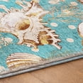 thumbnail image 5 of Addison Rugs Dream Shag Premium Machine Washable Transitional Shells Aqua Rectangle Rug, 5' x 7'6", 5 of 8