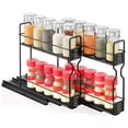 thumbnail image 3 of Spice Rack Organizer, 2-Tier Pull Out Seasoning Rack for Kitchen Cabinet, Spice Drawer Organizer Shelf for Small Space, 3 of 6