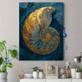 thumbnail image 4 of Gold Nautilus Shell Canvas Print, Ideal for Living Room, Bedroom, Office, Bathroom, Kitchen, Luxury Home Decor, 4 of 8