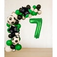 thumbnail image 2 of Set de globos de fútbol Kwuz de 32 pulgadas, verde, número 7, para fiesta, 2 of 5