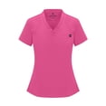 thumbnail image 2 of Natural Uniforms Womens Cool Stretch Modern Tuck-In Top Yoga Jogger Scrub Set with Regular and Petite Sizes (Hot Pink, Medium), 2 of 6