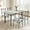 Retro Grey, variant on Rectangular Dining Room Table Set with 4 Chairs, Space-Saving Kitchen Table Set for Small Space, Retro Grey