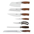 thumbnail image 2 of TUO Cutlery Knife Set with Wooden Block, Honing Steel and Shears-Forged HC German Steel X50CrMoV15 with Pakkawood Handle - Fiery Series 8pcs Knives Set, 2 of 7
