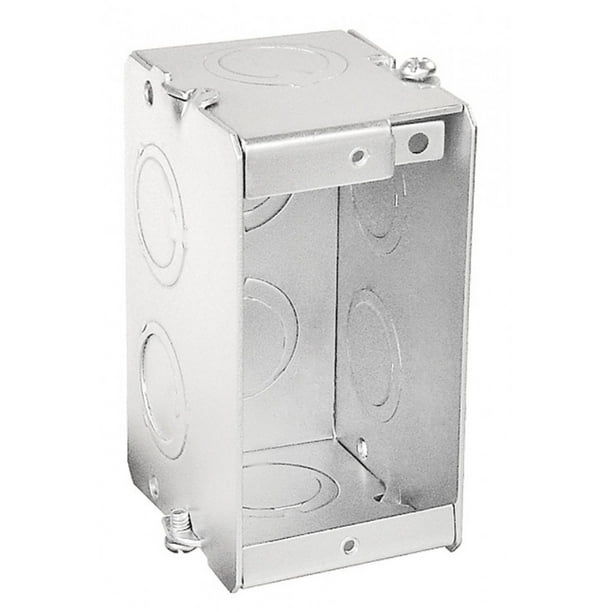 2 Pcs, Gangable Masonry Box, One Gang, 21/2 In. Deep for Mounting