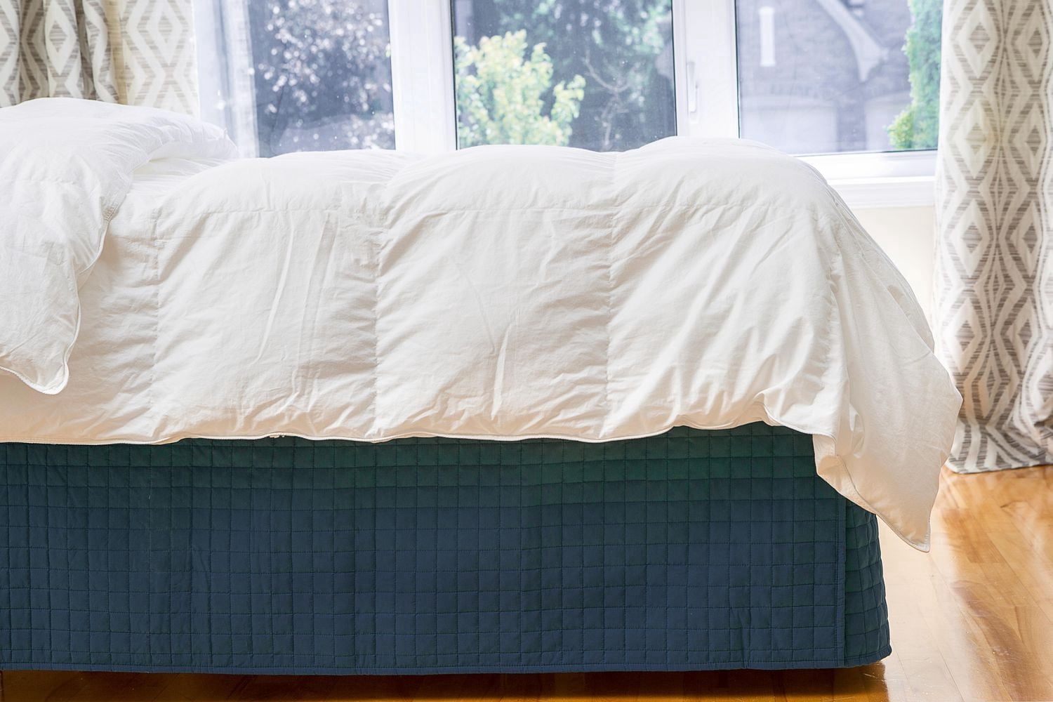 Gouchee Home Grid Quilted Bedskirt