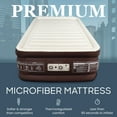 thumbnail image 2 of Englander Queen Air Mattress with Built in Pump Raised - Double High, 600 LB Weight Capacity - Luxury Size Camping Mattress - Blow Up Floor Bed for Home - Microfiber, Waterproof Airbed with Patch Kit, 2 of 2
