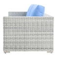 thumbnail image 3 of Lounge Sofa, Rattan, Wicker, Light Grey Gray Light Blue, Modern Contemporary Urban Design, Outdoor Patio Balcony Cafe Bistro Garden Furniture Hotel Hospitality, 3 of 8