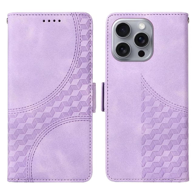 Funda GANGXUN para iPhone 16 Pro Max con diseño acolchado elegante, cuero PU, protección total y ajuste preciso