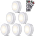 thumbnail image 1 of 6 Pack Led Lights Cordless Warm White 4000k Dimmable LED Night Light Battery Operated and Remote Control LED Spotlight Lighting for Kitchen Bedroom, 1 of 5