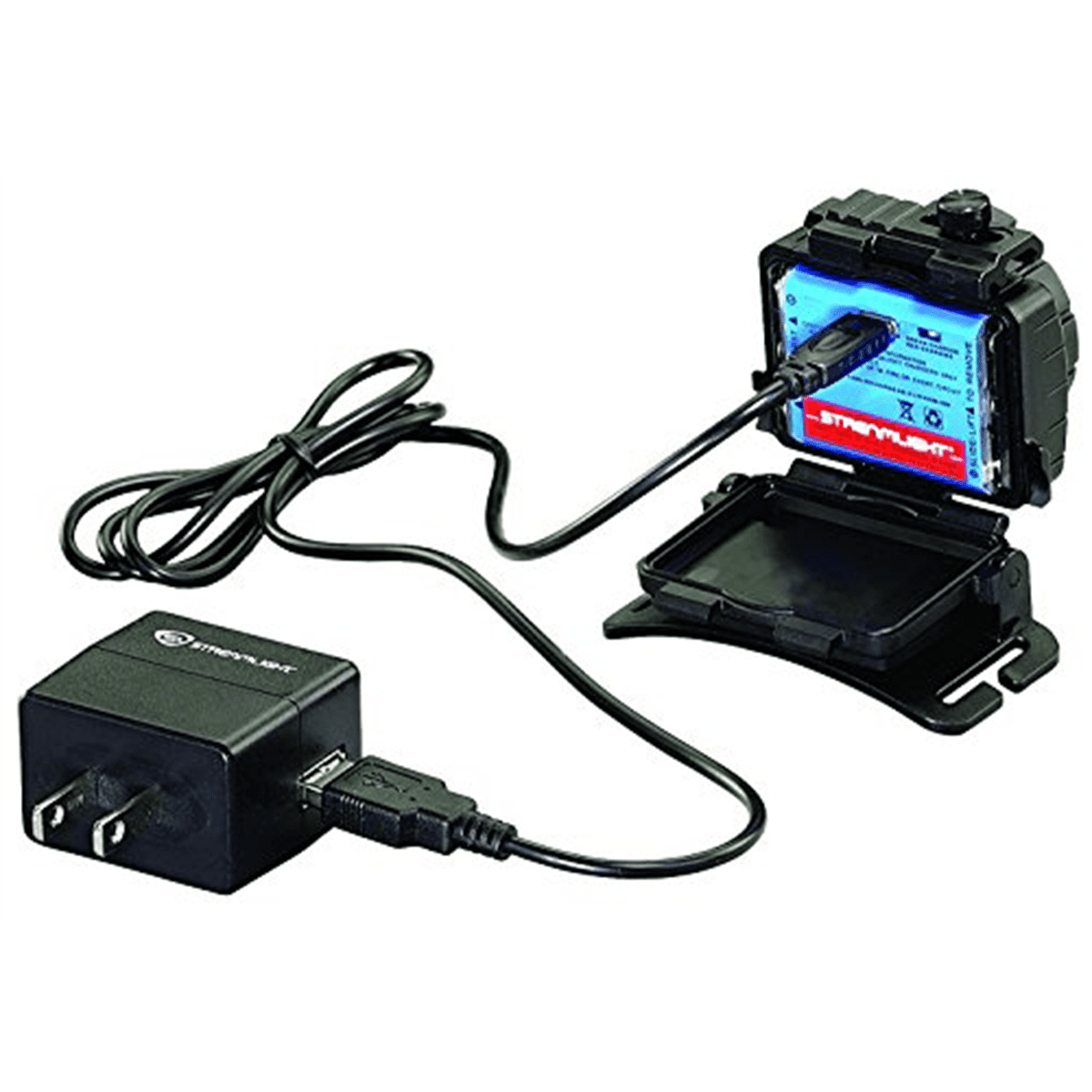 Streamlight 61603 Double Clutch Rechargeable Headlamp, 120V AC, Black