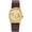 Gold Brown, variant on Creative Elegant Unisex Quartz Watch with Soft Leather Strap – Unique Twisted Dial Design Fashion Dress Wristwatch for Men and Women, Stylish Gift for Him or Her