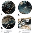 thumbnail image 3 of Designart "Marbled Dreamscape Blue and Beige III" Modern Geometric Metal Wall Art Prints, 3 of 5