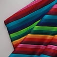 thumbnail image 7 of Wxolcjlv Mens T-Shirts Mexican Cape Ethnic Printed Striped Fringe Poncho Tee Tops All Season Festive Wear Tee Tops, 7 of 7