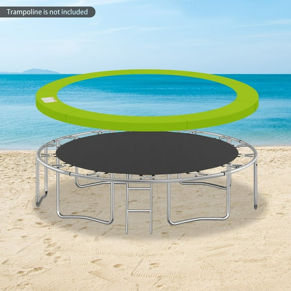 14Ft Trampoline Pad Replacement Safety Pad Trampoline Edge Cover Pad Bright Green, for Amusement Park Kindergarten