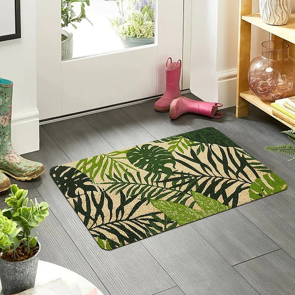 Doormat Outdoor Entrance,Front Door Mat Outdoor,Front Door Mat Outdoor,Outdoor Door Mats For Outside Entry,Summer Door Mat,Easy To Clean Indoor Outdoor Mat Panama Green
