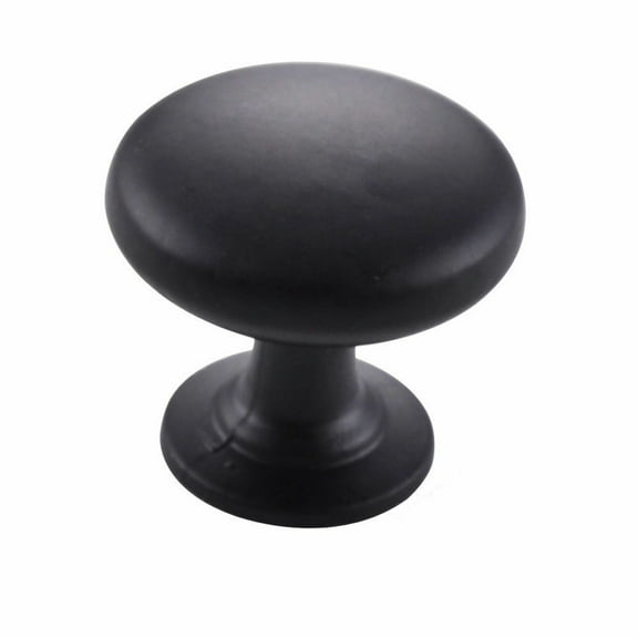 (20pcs) Matt Black Round Mushroom Kitchen Cabinet Knobs 30mm 1-3/16" Household