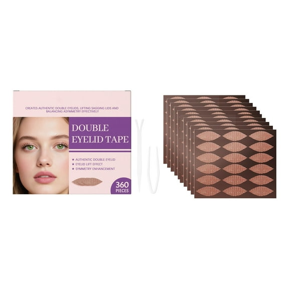 Mozhitti Natural Double Eyelid Tape 360pcs Lace Eye Lift Strips For Hooded/Sagging Eyes Instant Enhancing With Seamless Blend For All Eyelid Types