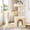 Beige, variant on Allewie 29.5in Indoor Cat Tree, Multi-Level Cat Tower with Sisal Scratching Posts, Padded Perch, Basket, Condo, and Hanging Ball, Suitable for Kittens and Adult Felines, Beige