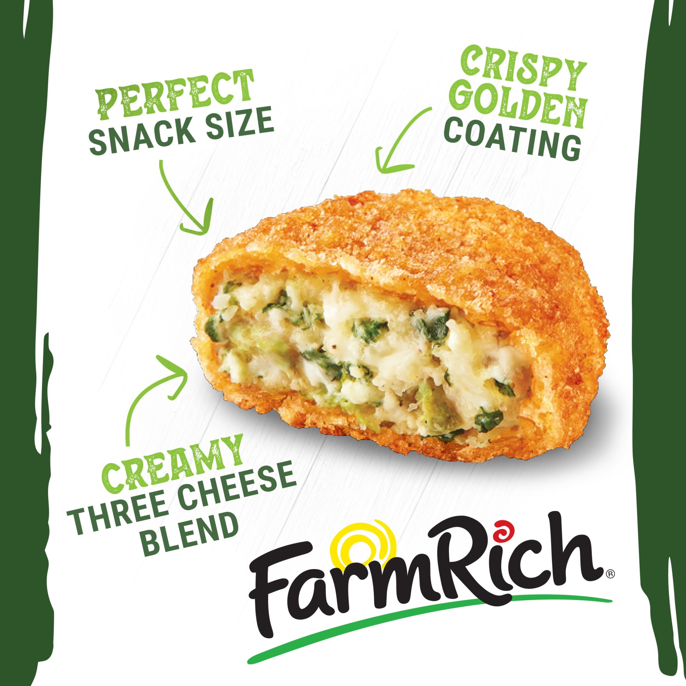 Farm Rich Spinach Artichoke Dip Bites, 14 oz (Frozen Snacks & Appetizers)