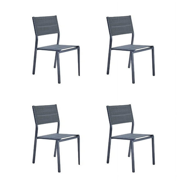 Set de 4 Sillas para Jardín de Aluminio Resistente NATERIAL  ORION BETA II