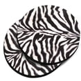 thumbnail image 1 of CARIBOU Round Neoprene Car Coaster for Drinks, Set of 2pcs, Zebra Stripes Skin Pattern, 1 of 6
