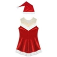 thumbnail image 4 of iiniim Christmas Dress Up for Girls Mrs Santa Claus Clothes Xmas Holiday Party Dress with Santa Hat Red 12, 4 of 7