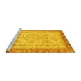thumbnail image 2 of Ahgly Company Machine Washable Indoor Round Oriental Yellow Traditional Area Rugs, 3' Round, 2 of 4