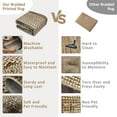 thumbnail image 6 of Garvee 2'x8' Printed Braided Runner Rugs Farmhouse Bordered Carpet, Machine Washable Indoor Area Rug Non-Slip Low Pile Rugs for Hallway Bedroom Kitchen Entryway, Natural, 6 of 9