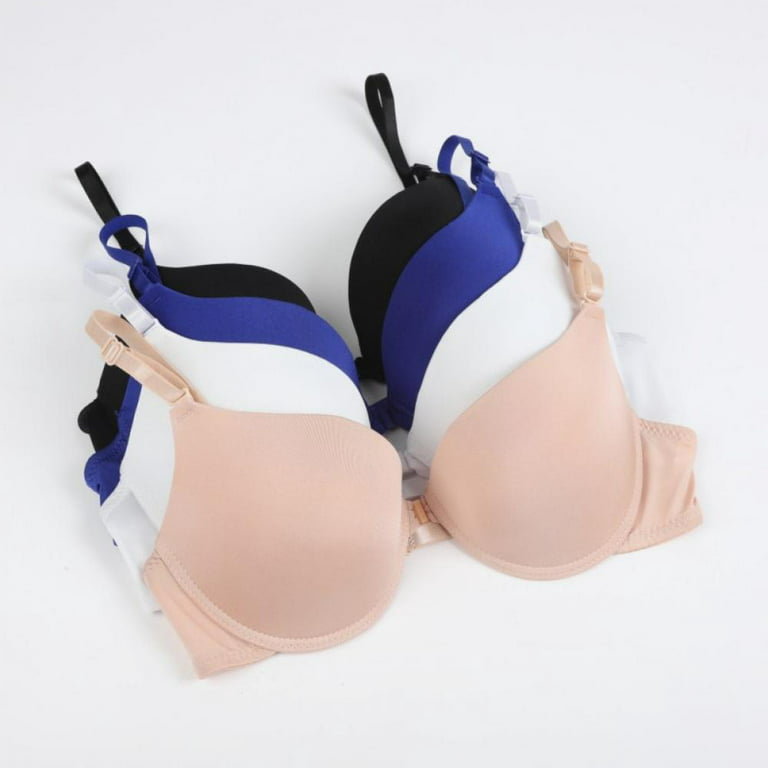 Karcher Plus Size Push Up Bra Front Closure Solid Color Brassiere Bra 36-46  Wireless Underwear for Women 