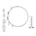 thumbnail image 2 of Primal Silver Sterling Silver Rhodium-plated with Discs Hoop Earrings, 2 of 4