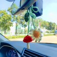 thumbnail image 1 of QJUHUNG Crochet Mushroom Rearview Mirror Accessory  Swinging Mushroom Car Hanging Ornament  Handmade Plant Car Mirror Hanging Ornament  Cute Lady Car Accessory Interior Car Decoration Bag, 1 of 6
