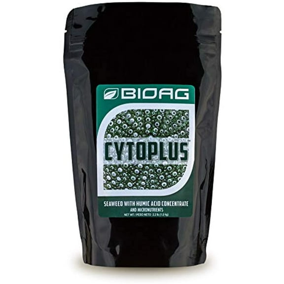 BioAg CytoPlus Organic Humic Acid Plus Seaweed Extract, Essential Micronutrients, Dry Soil Amendment for All Plants, S B Co Cu Fe Mn Mo Zn (1 kg)