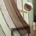thumbnail image 5 of Sage Green Sheer Curtains 84 Inches Long 2 Panels Set, Window Sheer Curtains for Living Room/Bedroom, Farmhouse Wood Grain Vintage Brown Striped Light Filtering Rod Pocket Curtain 52'' x 84'' x 2, 5 of 7