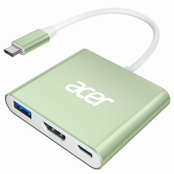 Adaptador USB-C a HDMI 4K 100W PD USB 3.0 multipuerto de Acer
